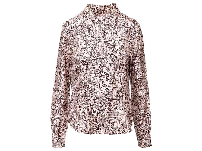 Camisa con estampado de ciudad Moschino Cheap and Chic Multicolor
