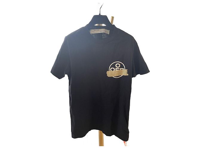 T-shirt Off White noir en coton XS
