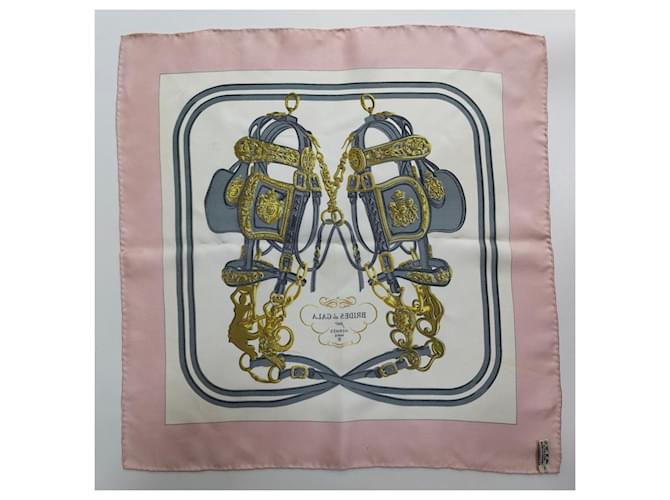 Hermès Silk scarves Pink  ref.1775443