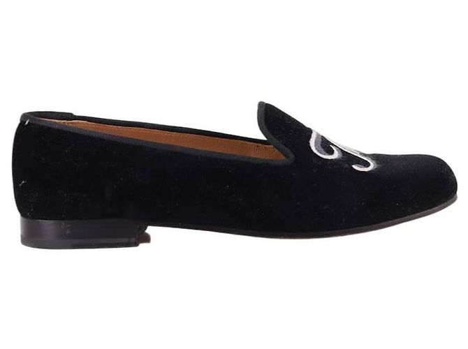 Stubbs & Wootton Mocassini in velluto Nero