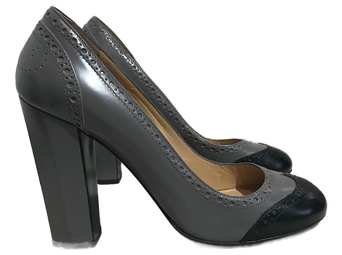 MIU MIU Absätze T.EU 39 Leder Grau