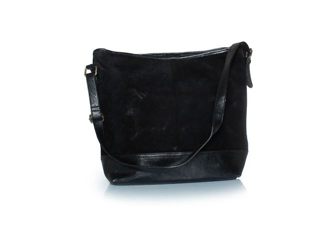 Autre Marque Pascal Morabito, bolsa de ombro em camurça e couro Preto