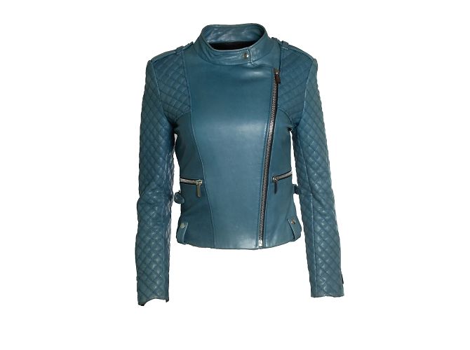 Barbara Bui, Stepplederjacke in Blau