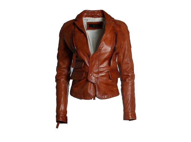 Dsquared2, leather jacket in cognac Brown