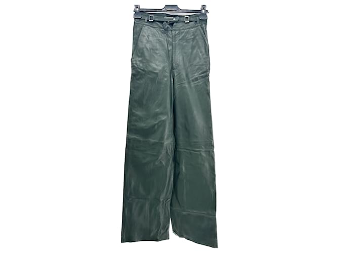 Autre Marque REMAIN BIGER CHRISTENSEN Trousers T.FR 38 Synthetic Green  ref.1779858