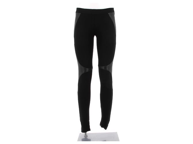 Calças Helmut Lang T.US 0 Couro Preto