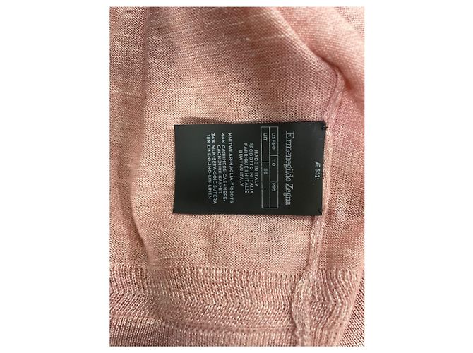 Ermenegildo Zegna Pullover aus rosa Kaschmir Braun Pink