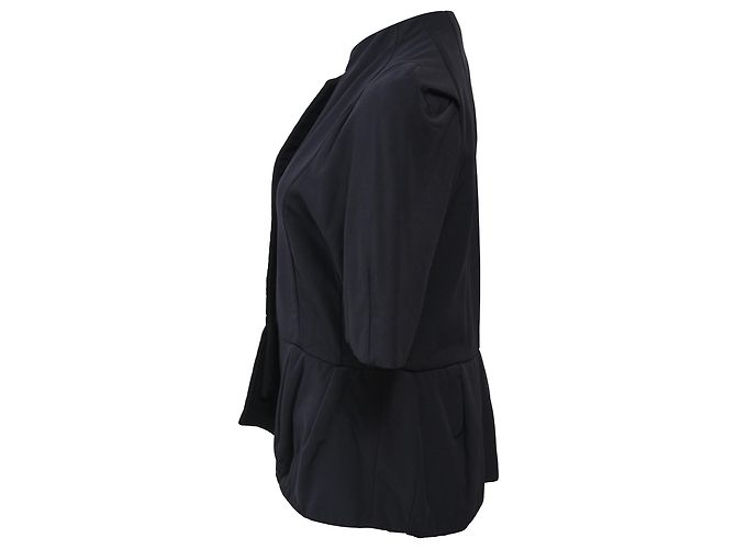 Giacca da sera peplum Marni in seta blu navy