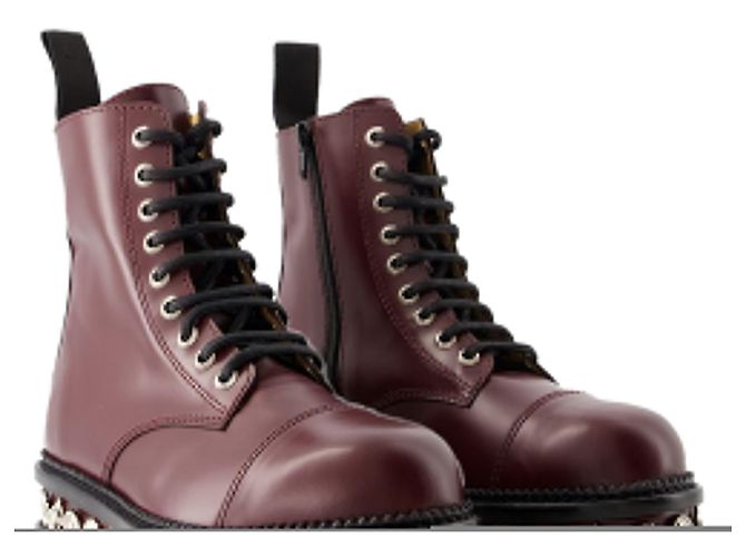 Botas Aj1287 - Toga Pulla - Cuero - Burdeos Roja