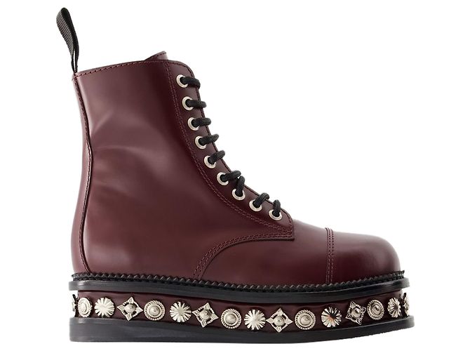 Botas Aj1287 - Toga Pulla - Cuero - Burdeos Roja