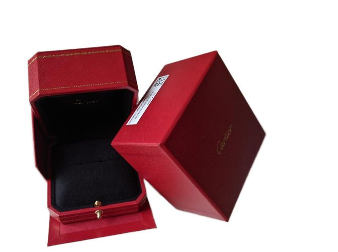 Cartier Love Trinity JUC ring inner and outer box paper bag Red