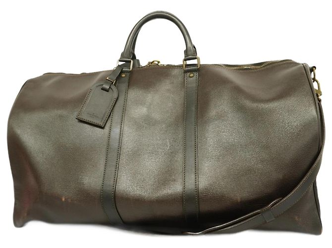 Louis Vuitton Boston Bag Utah Keepall Bandouliere 55 Brown