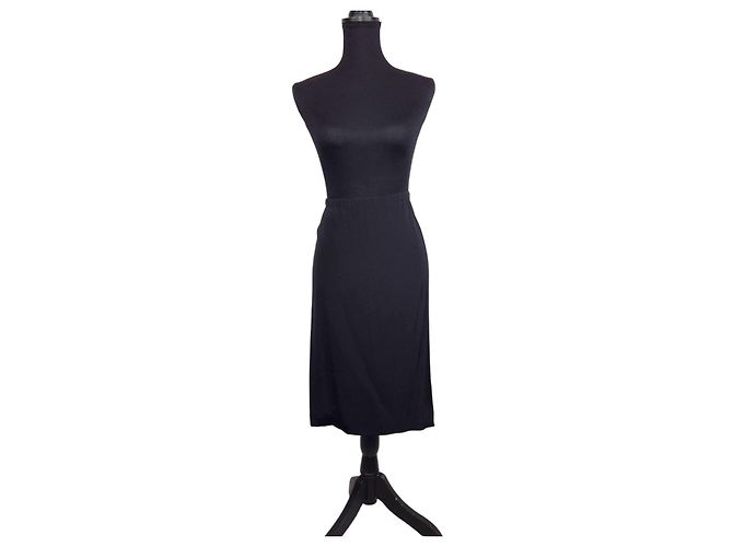 Gonna nera in seta Lanvin Paris Nero