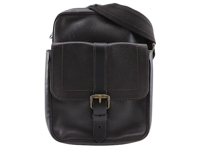 Louis Vuitton Leather Iroquois Shoulder Bag Brown  ref.1786891