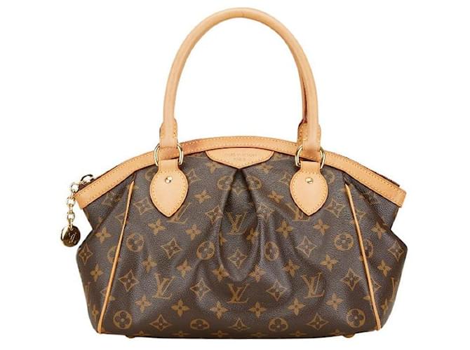 Louis Vuitton Tivoli PM Handbag Brown PVC Leather Cloth  ref.1786942