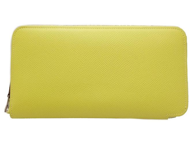 Hermès Cartera Larga Hermes Azap de Seda Amarilla Amarillo