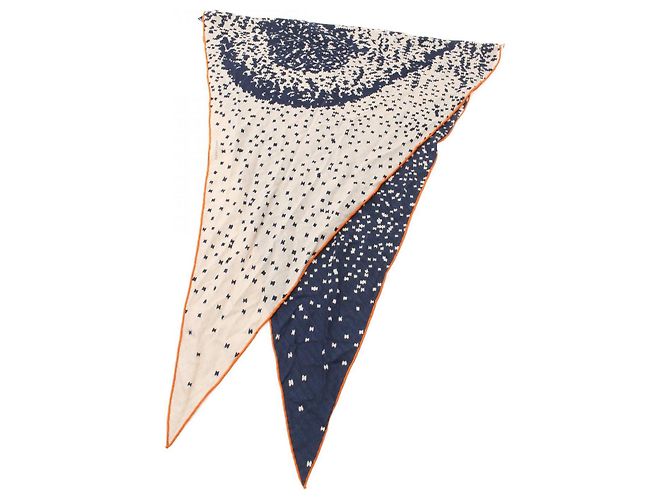 Sciarpa in seta e cashmere Hermès Marrone Beige