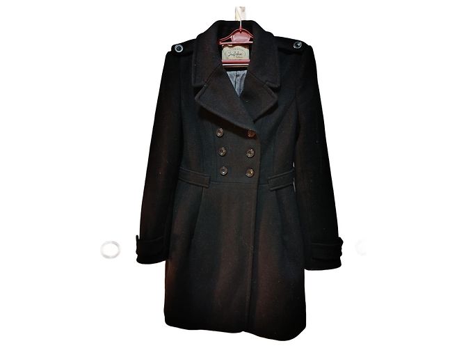 Zara Wool Blend Coat Black