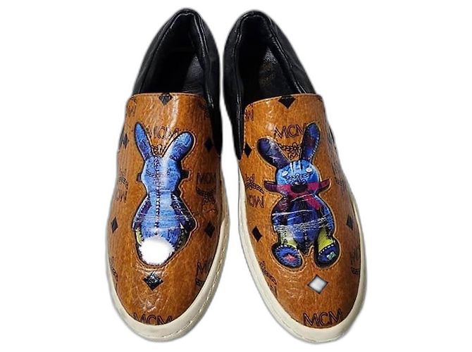 Baskets MCM Visetos Slip on Bunny Rabbit rares marron taille 36