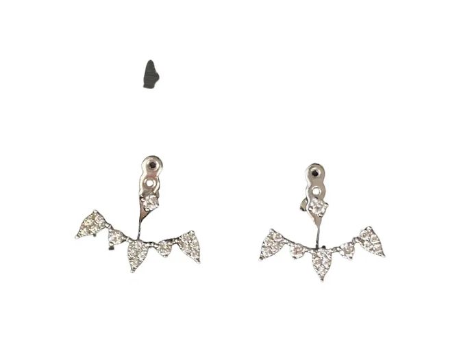 Pendientes Djula en oro blanco Plata
