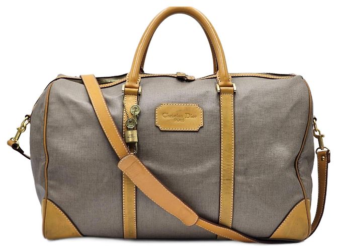Détective Christian Dior Boston Reisetasche Kamel