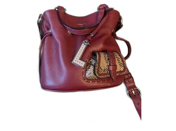Premier Flirt Lancel Lederhandtasche Dunkelrot Bordeaux