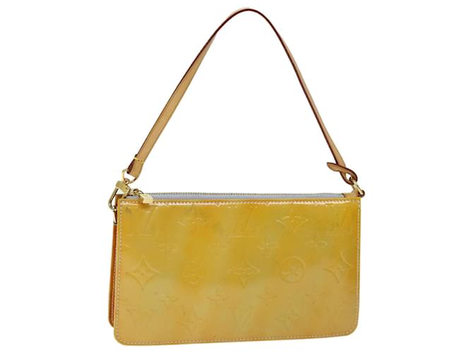 LOUIS VUITTON Monogram Vernis Lexington Accessory Pouch Gris M91056 Auth hk1286 Grey Patent leather  ref.1788562