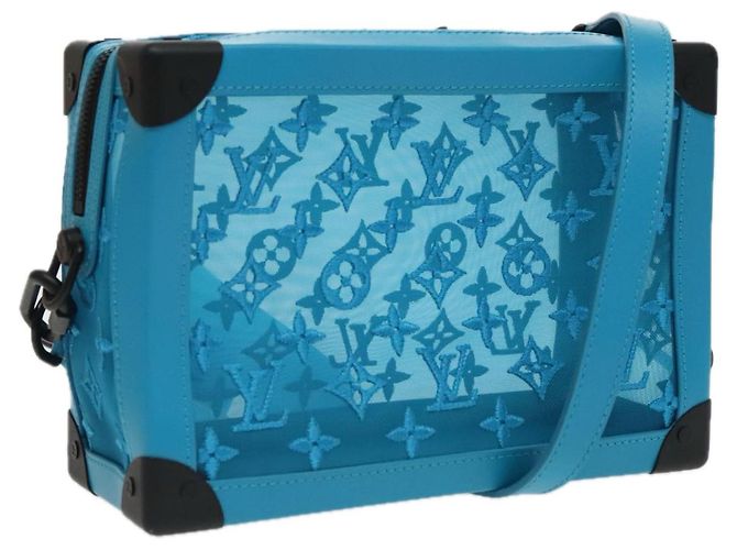 LOUIS VUITTON Borsa Trunk Morbida Monogram Mesh Azzurro Chiaro M45074 LV Auth 91749S Blu chiaro