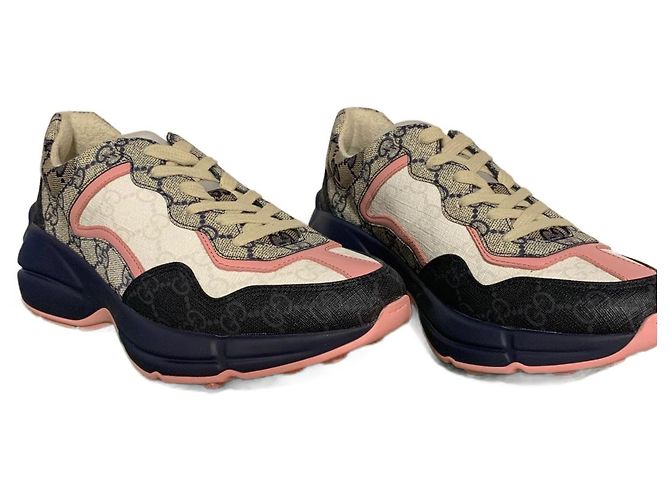 Marmont Baskets Gucci Rython en cuir rose taille 37