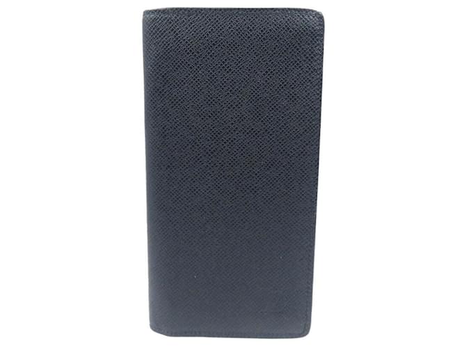 Louis Vuitton Portefeuille Brazza Coin Purse Navy blue Leather  ref.1789230