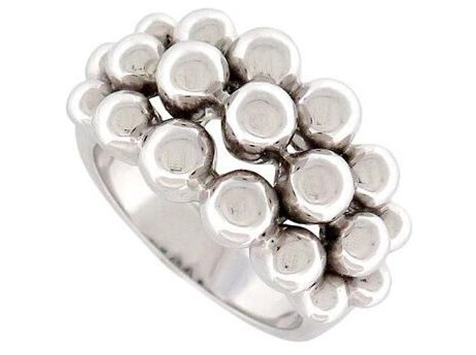 ANÉIS BOUCHERON GRAINS DE RAISINS 51 NOVO EM OURO BRANCO 18K Prata