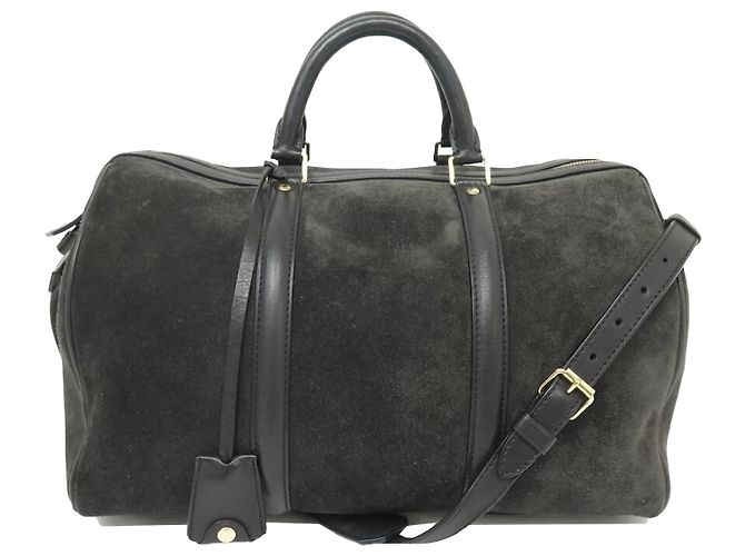 BOLSA LOUIS VUITTON SOFIA COPPOLA GM 36CM SUEDE ASFALTO Cinza antracite
