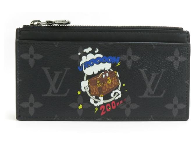 Louis Vuitton Monogram Eclipse Coin Card Holder Black Cloth  ref.1790735