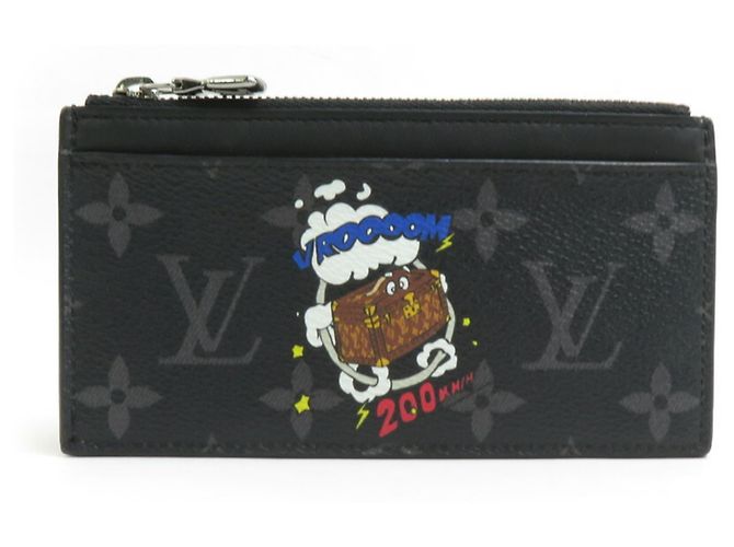 Portafoglio portamonete Monogram Eclipse Louis Vuitton Nero Monogramma
