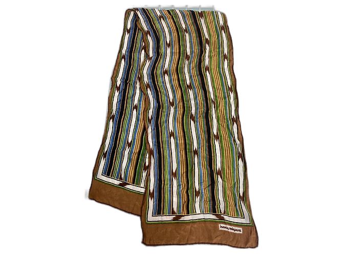Lenço de seda Issey Miyake marrom
