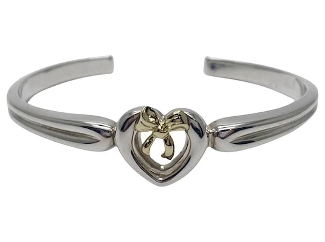 Tiffany & Co Laço em Coração Prata Prata  ref.1791461