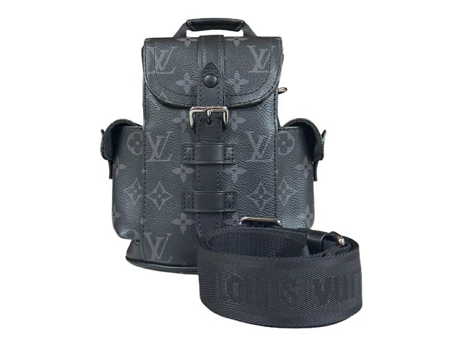 Twist Sac à épaule Nano Christopher Monogram Eclipse de Louis Vuitton Noir