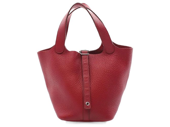 Hermès Borsa Hermes Picotin Lock PM Ruby Rosso Pelle