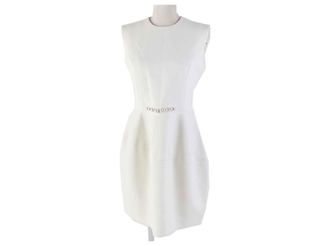 Autre Marque Ärmelloses Kleid mit Kunstperlen YOKO CHAN weiß 40