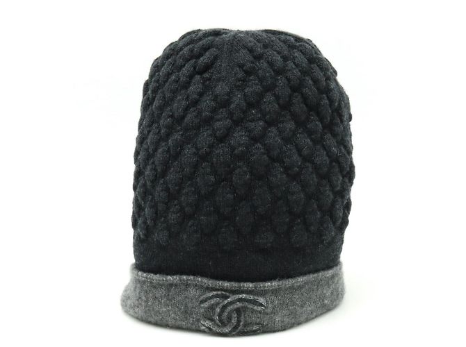 Gorro de malha Coco Mark em caxemira e seda da Chanel