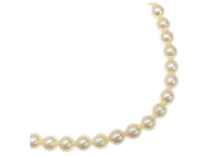 Autre Marque Silberne Perlenkette 6,5-6,9 mm
