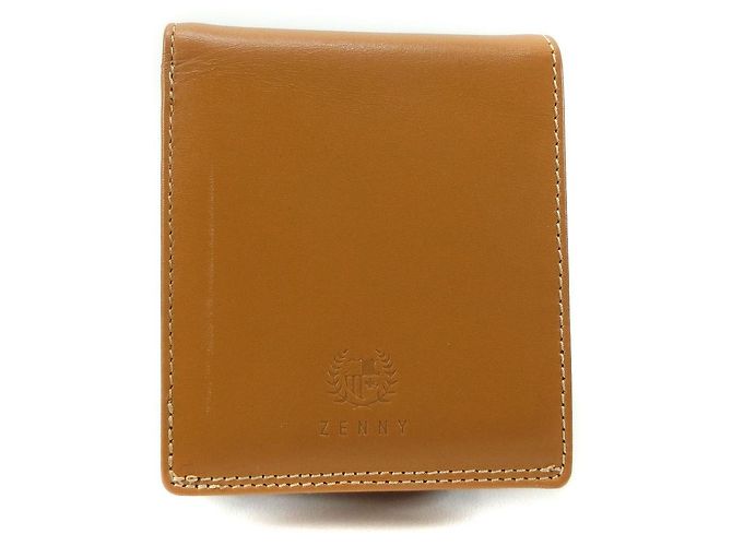 Autre Marque ZENNY Leder Bifold Geldbörse Kamel Braun