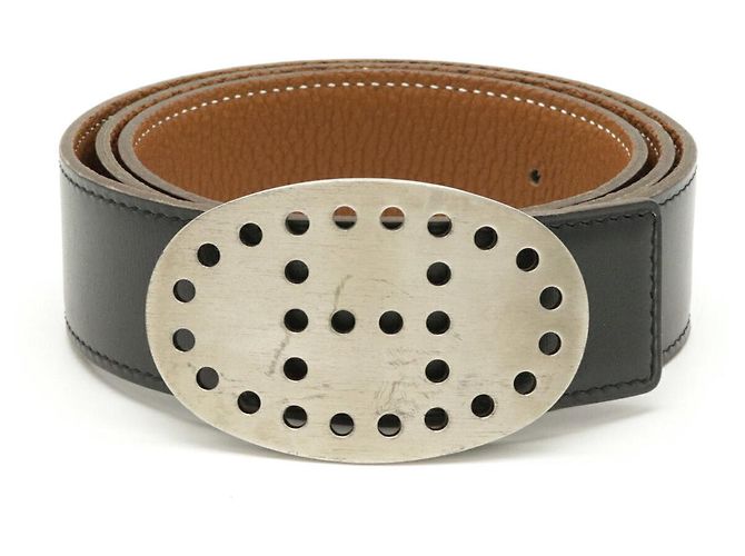 Hermès Hermes Evelyne Reversible Belt Black Brown