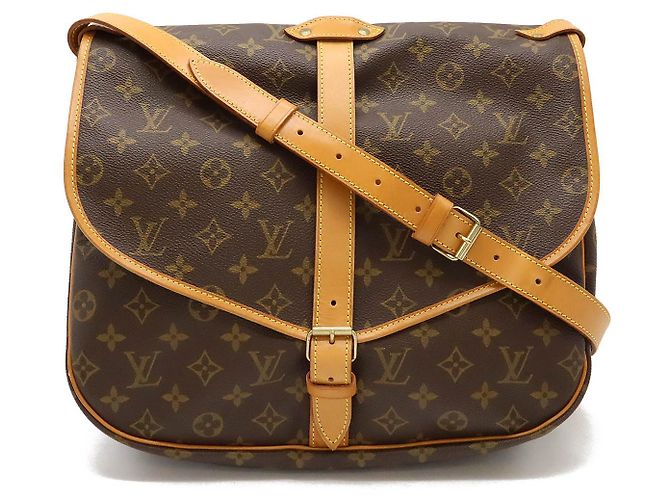 Louis Vuitton Monogram Saumur 35 Shoulder Bag M42254 Brown