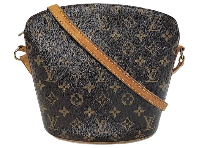 Louis Vuitton Monogram Drouot Shoulder Bag M51290 Brown Cloth  ref.1797955
