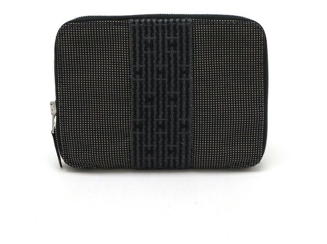 Aline Monedero de lona Herline de Hermès Gris