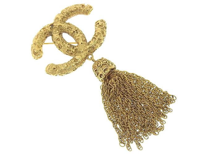 Chanel vergoldete Brosche 93A