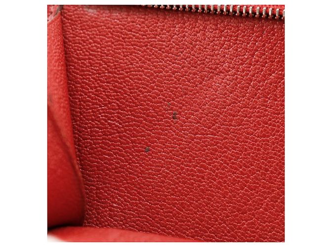 Hermès Hermes Bearn Souffle Bifold Wallet Red