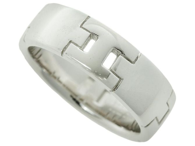 Hermès Hermes Heracles Ring H Logo K18WG White Gold