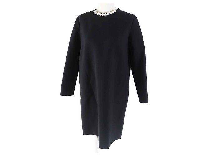 MCM YOKO CHAN Vestido Preto com Pérolas Falsas